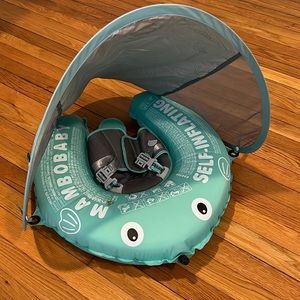 Mambobaby Self-Inflating Baby Swim Float with Canopy
